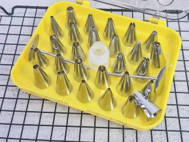 Set 26 picos caja acrilica tapa bisagra 